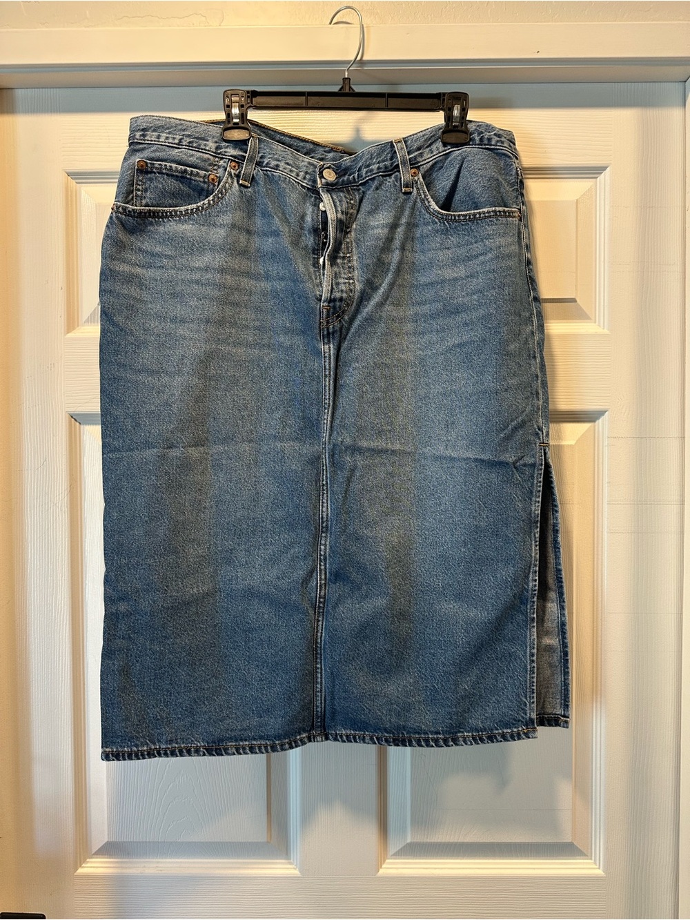Levi's Blue Denim Pencil Skirt